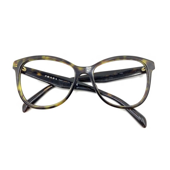 Prada Tortoise Brown Large Square Eyeglasses Frames 55-17 140 Italy Designer - Picture 12 of 12